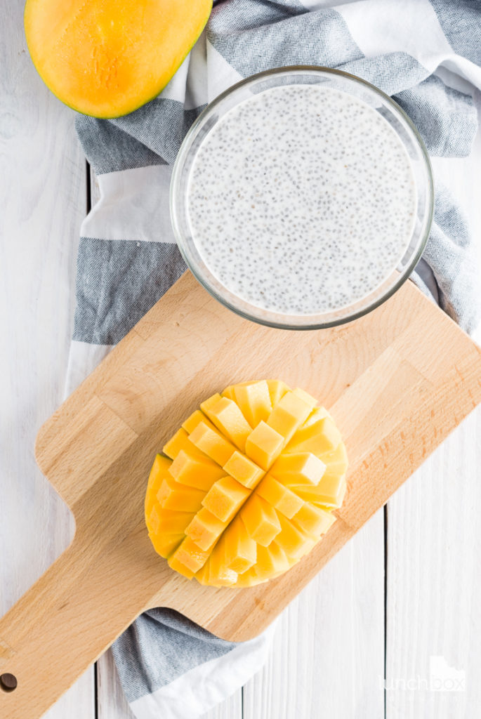 Pudding chia na mleku kokosowym z mango i imbirem | lunchboxodkuchni.pl